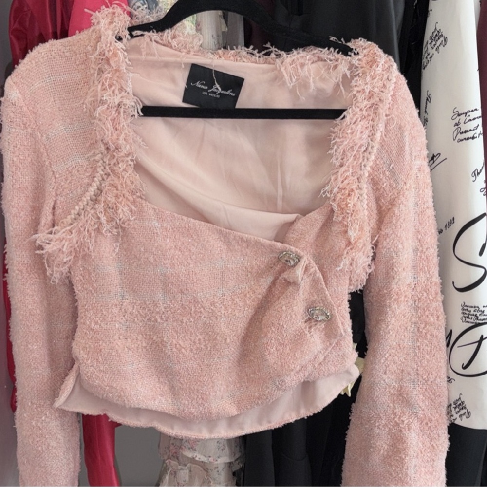 Nana Jacqueline Pink Textured Blouse